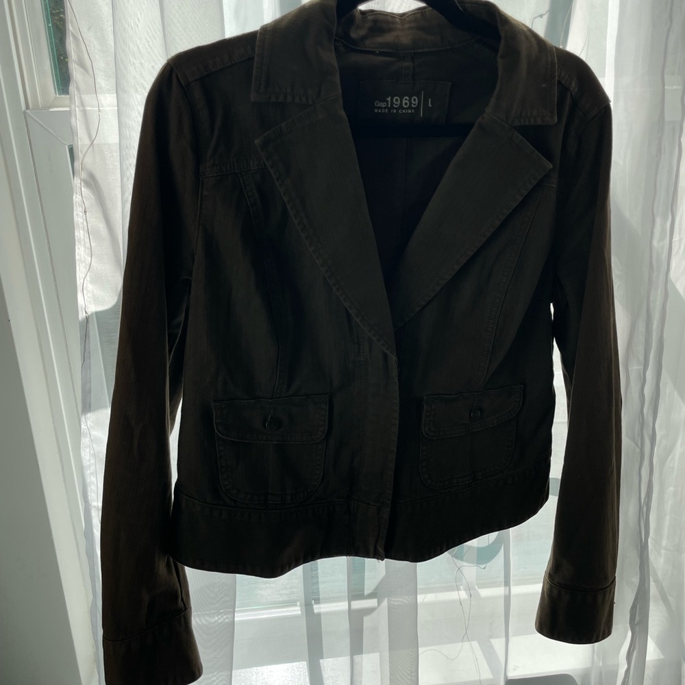 GAP denim jacket / blazer - army green - Picture 3 of 11
